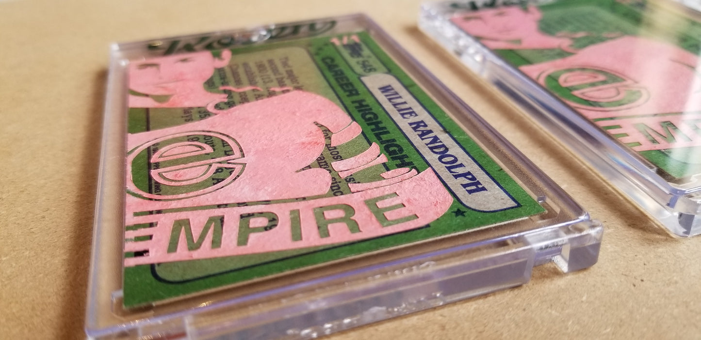 Baseball card art by Matthew Lee Rosen (aka Matthew Rosen) - Gum Stick Collector Cards - Evil Empire