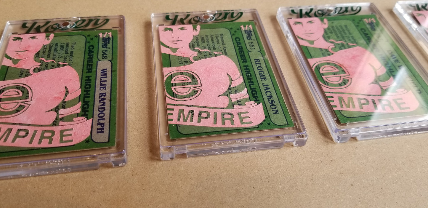 Baseball card art by Matthew Lee Rosen (aka Matthew Rosen) - Gum Stick Collector Cards - Evil Empire