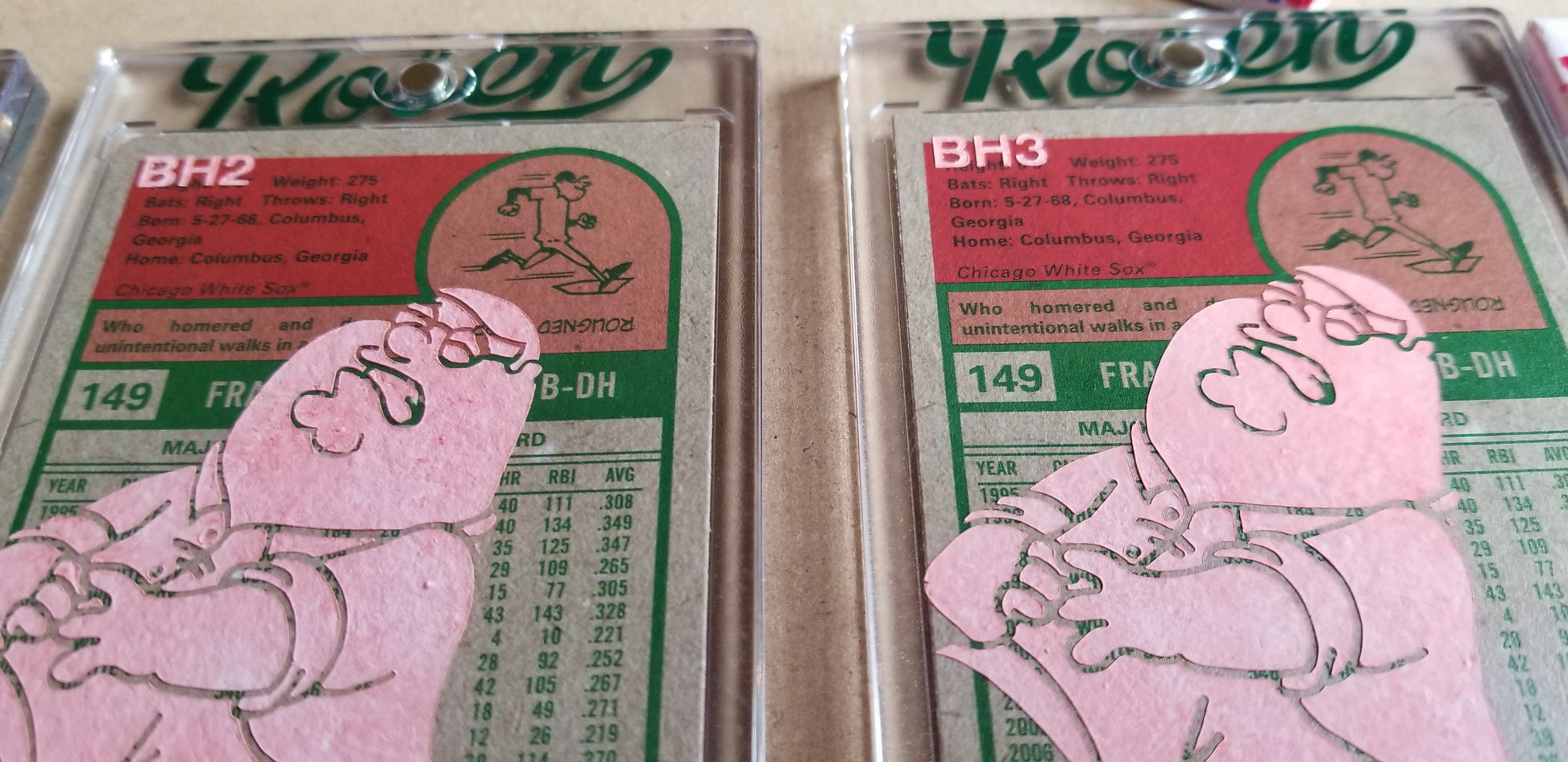Baseball card art by Matthew Lee Rosen (aka Matthew Rosen) - Gum Stick Collector Cards - The Big Hurt (Peter Griffin)