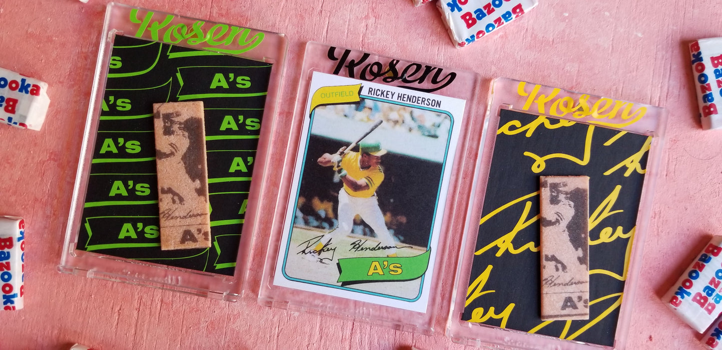 Baseball card art by Matt Rosen - 1980 Topps Rickey Henderson