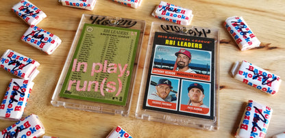 Baseball card art by Matthew Rosen - In play, run(s)