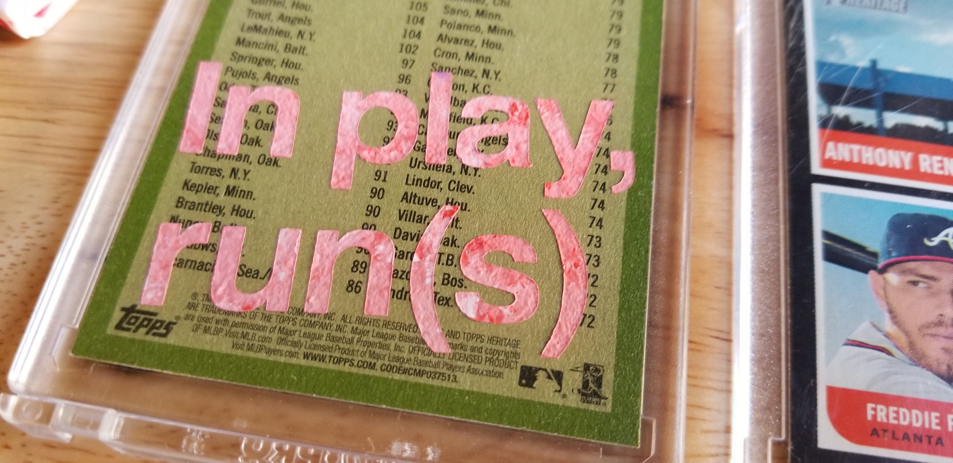 Baseball card art by Matthew Rosen - In play, run(s)