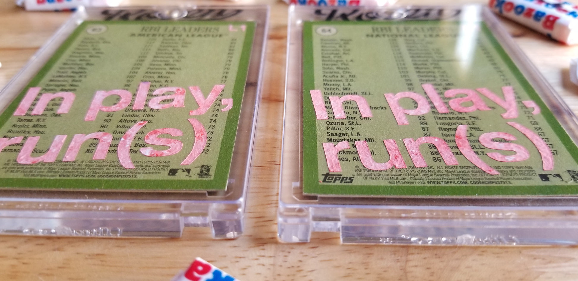 Baseball card art by Matthew Rosen - In play, run(s)