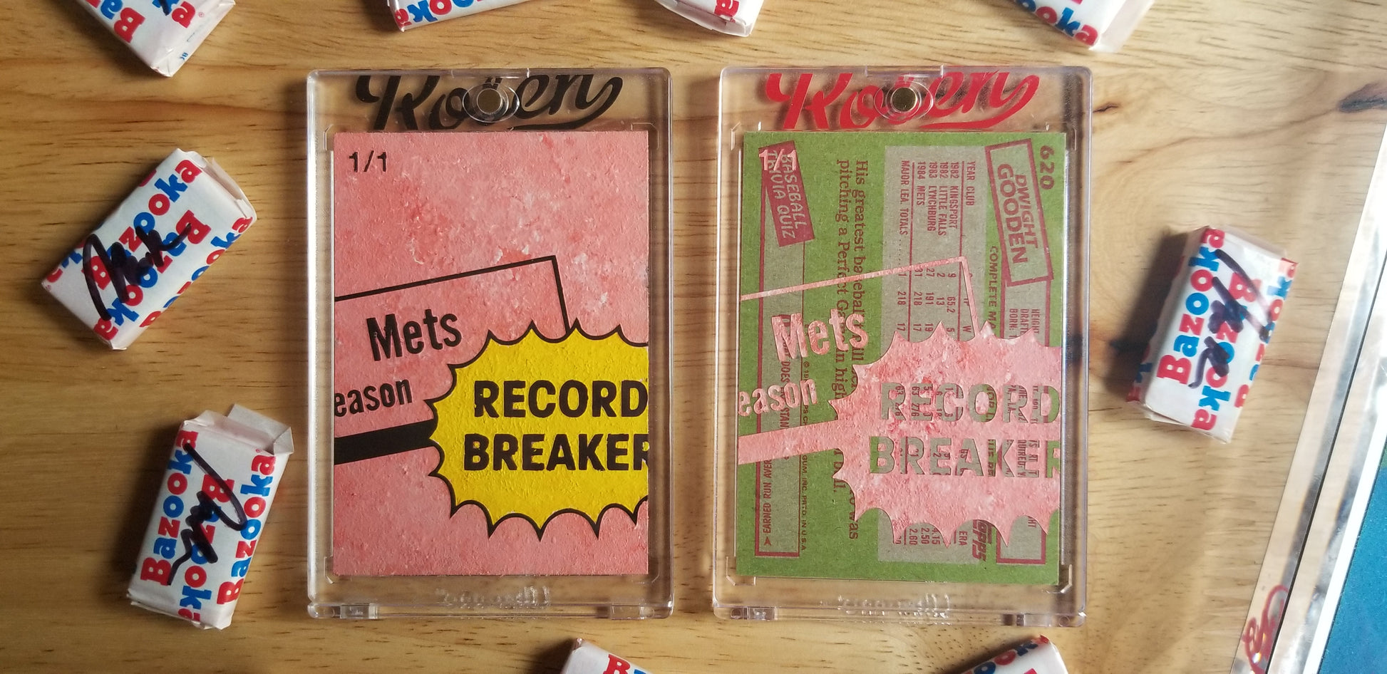 Baseball card art by Matthew Lee Rosen (aka Matthew Rosen) - Dwight Gooden Record Breaker