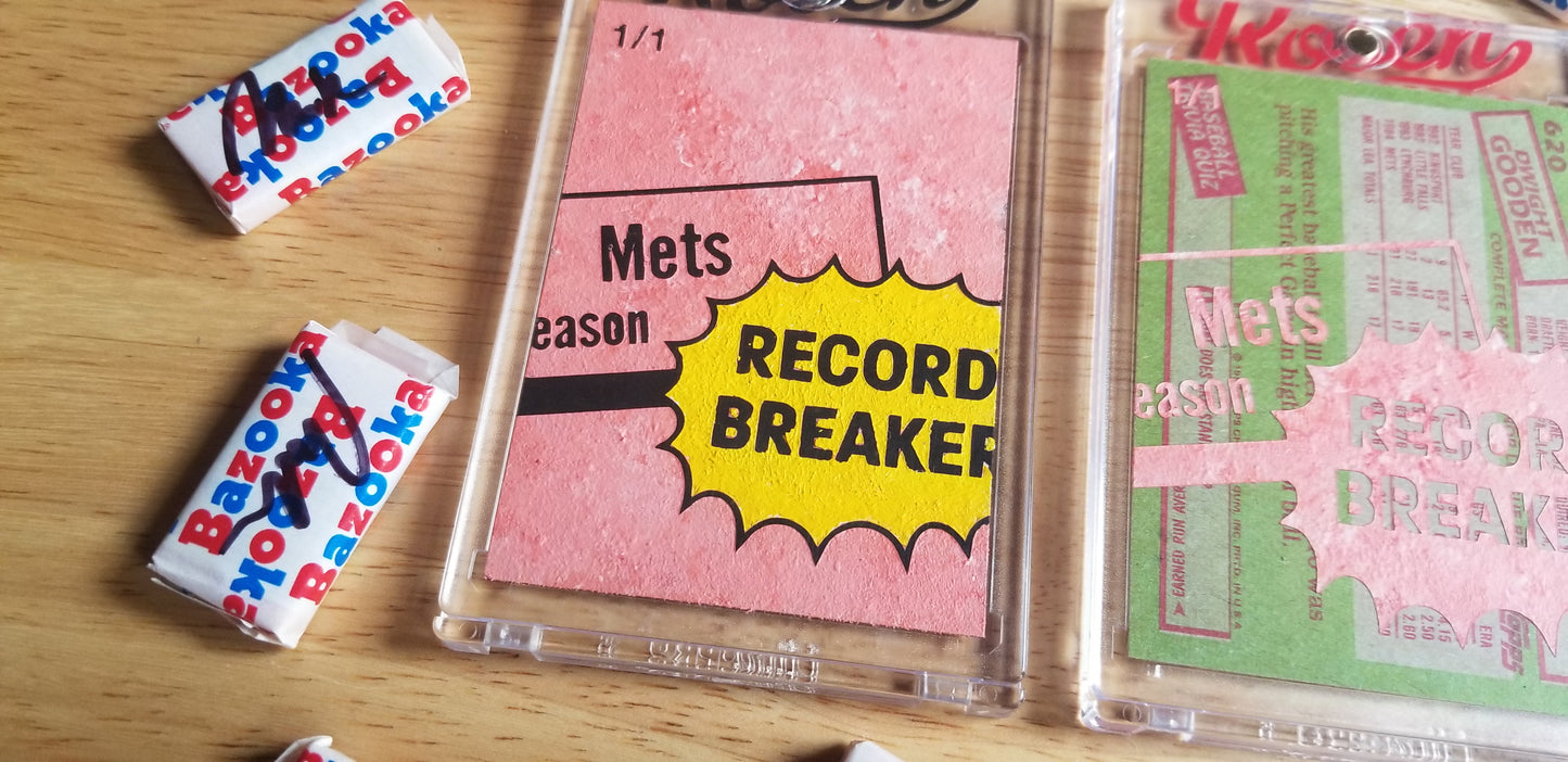 Baseball card art by Matthew Lee Rosen (aka Matthew Rosen) - Dwight Gooden Record Breaker