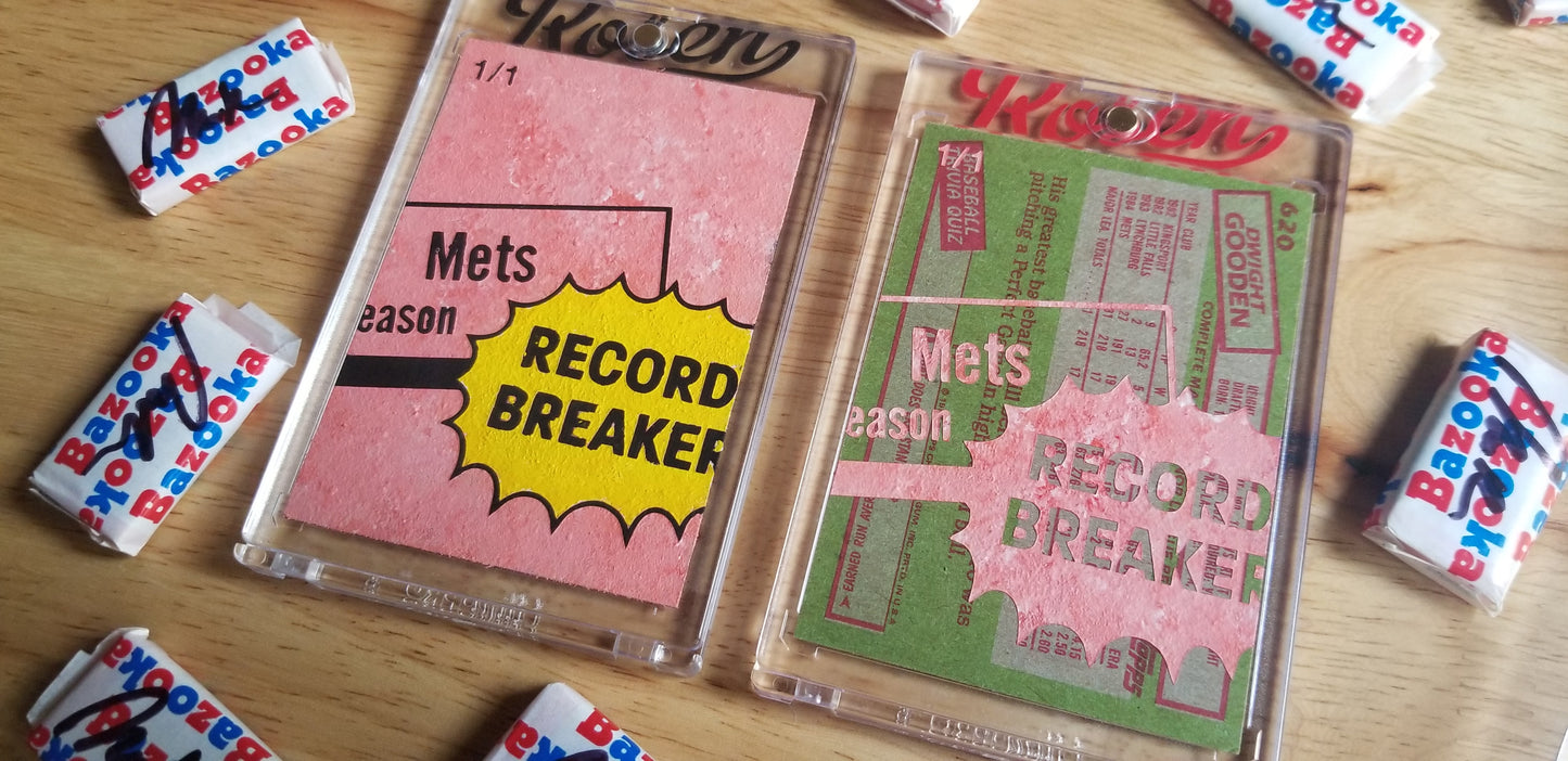 Baseball card art by Matthew Lee Rosen (aka Matthew Rosen) - Dwight Gooden Record Breaker