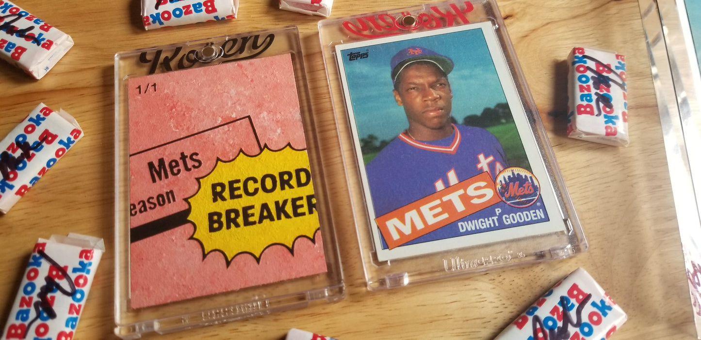 Baseball card art by Matthew Lee Rosen (aka Matthew Rosen) - Dwight Gooden Record Breaker