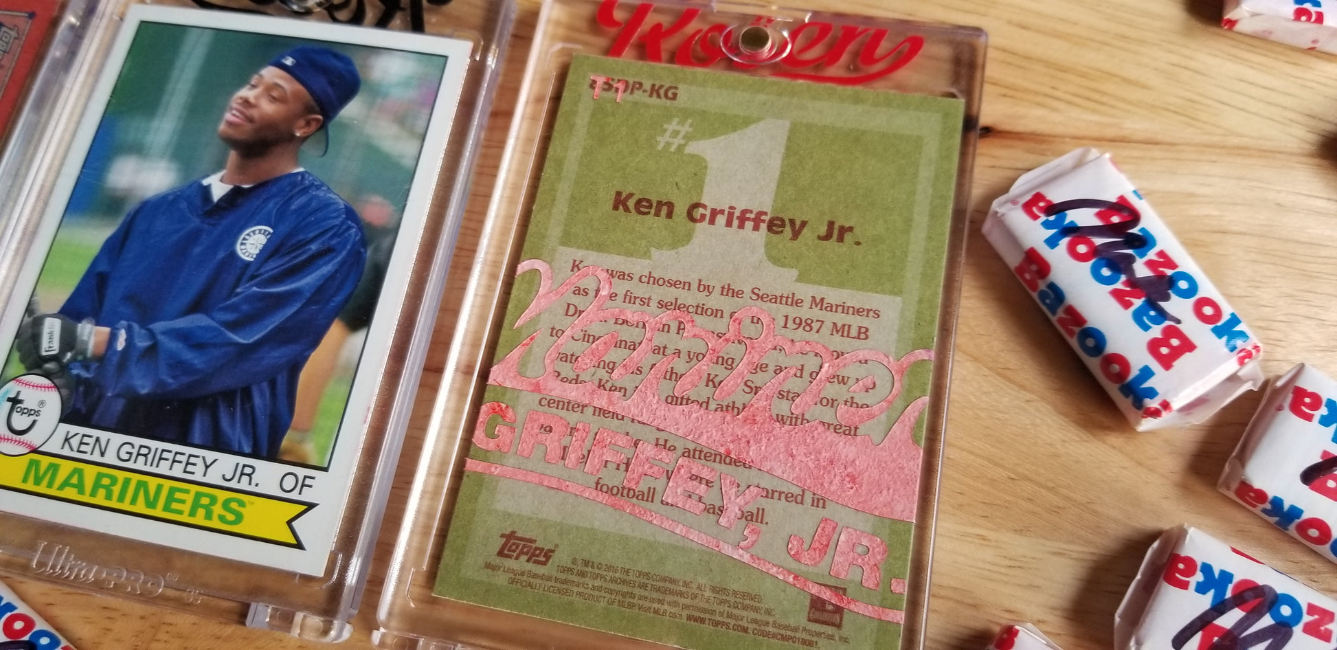 Baseball card art by Matthew Lee Rosen (aka Matthew Rosen) - Ken Griffey Jr. 1989 Topps Traded