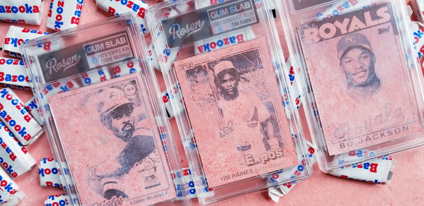 Baseball card art by Matthew Lee Rosen - Gum Slabs