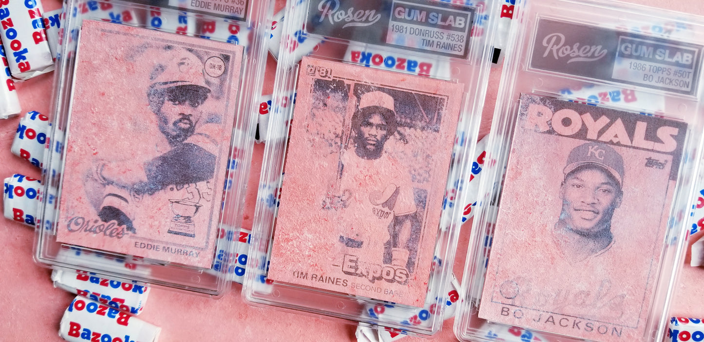 Baseball card art by Matthew Lee Rosen - Gum Slabs