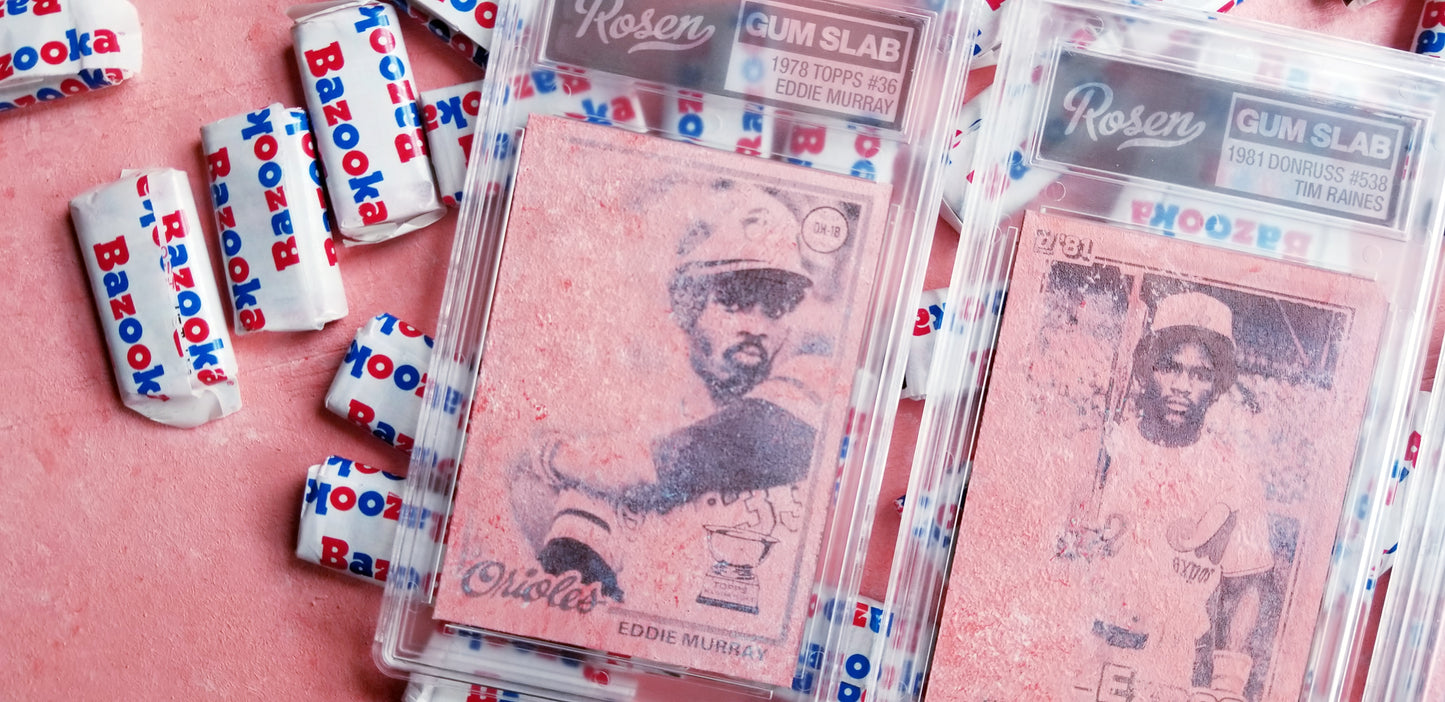 Baseball card art by Matthew Rosen - Gum Slabs