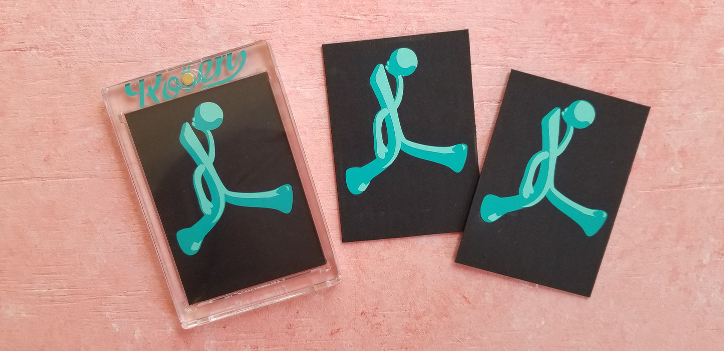 Gumby card art by Matthew Lee Rosen - Inspired by Michael Jordan's Jumpman