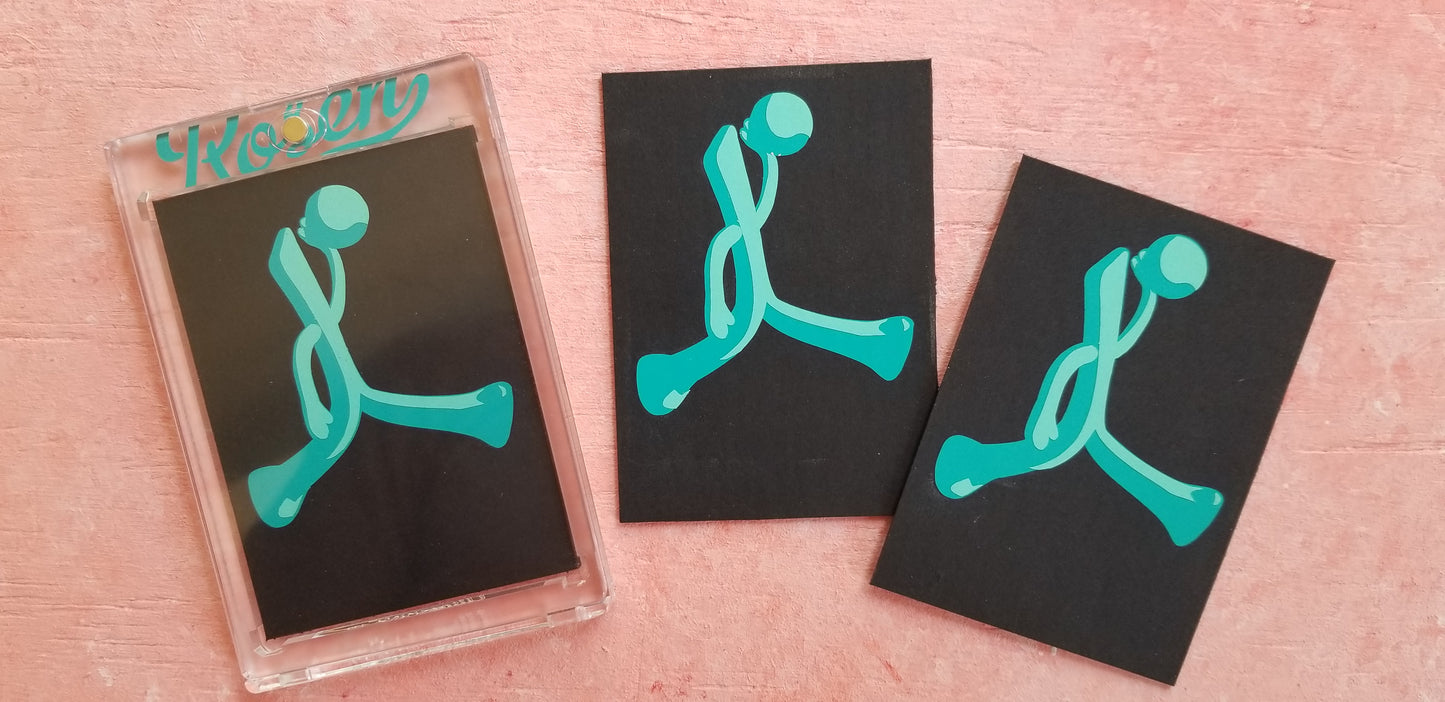 Gumby card art by Matthew Lee Rosen - Inspired by Michael Jordan's Jumpman