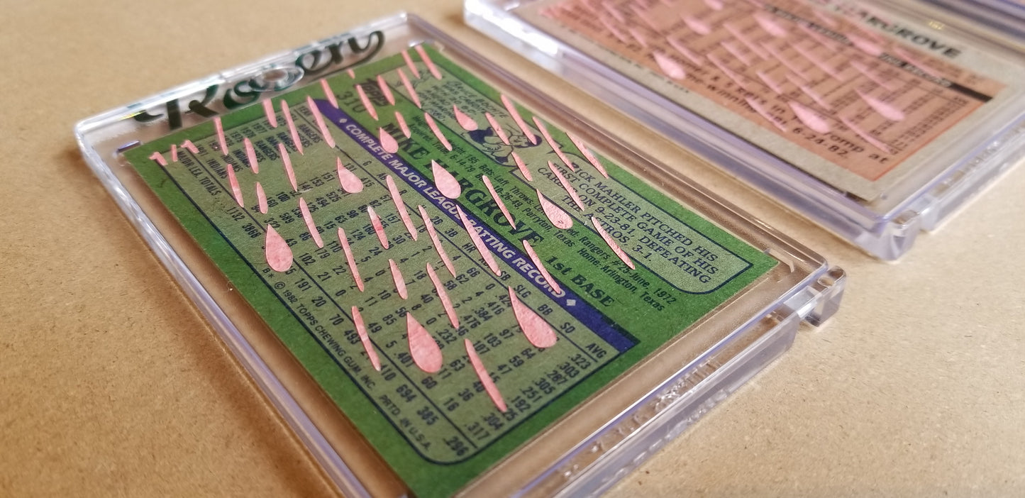 Baseball card art by Matthew Lee Rosen (aka Matthew Rosen) - Gum Stick Collector Cards - Mike Hargrove