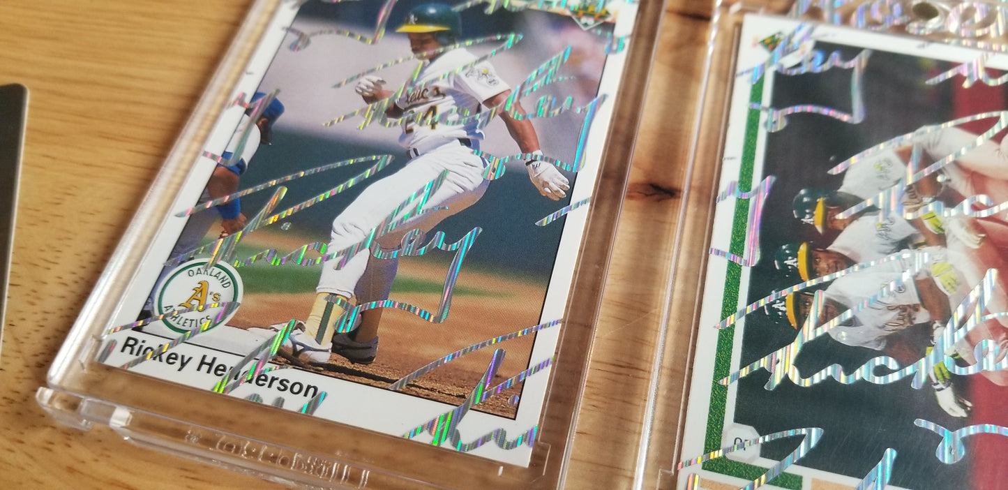 Baseball card art by Matthew Lee Rosen (aka Matthew Rosen) - Rickey Henderson Upper Deck