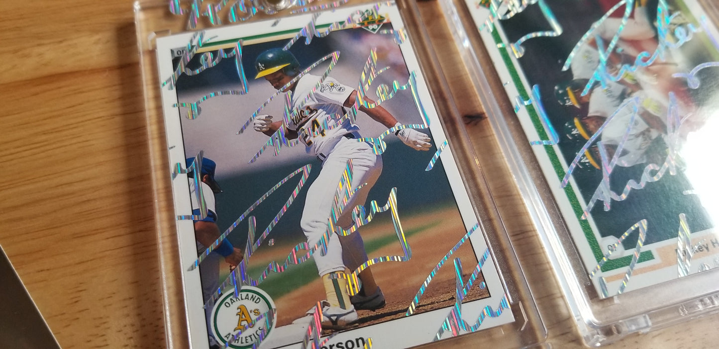 Baseball card art by Matthew Lee Rosen (aka Matthew Rosen) - Rickey Henderson Upper Deck