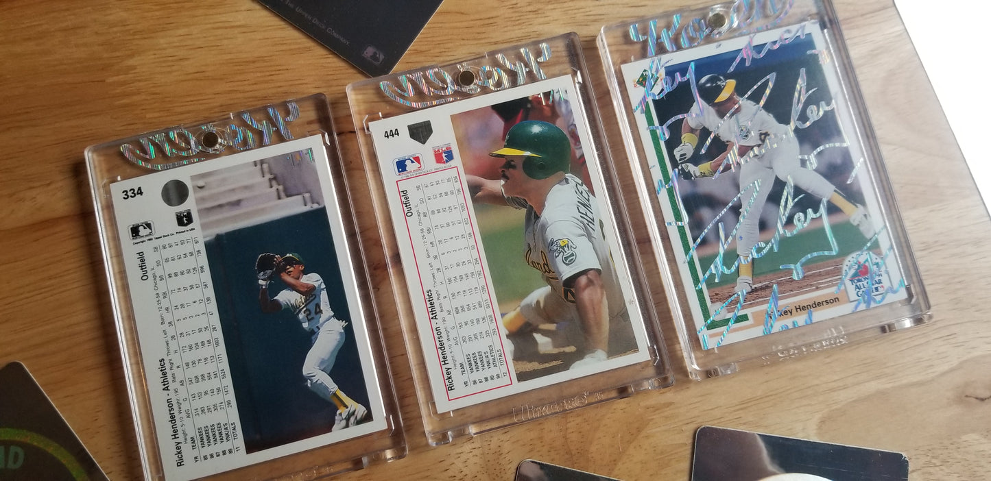 Baseball card art by Matthew Lee Rosen (aka Matthew Rosen) - Rickey Henderson Upper Deck