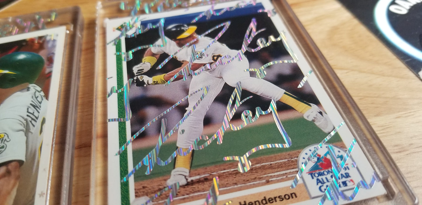 Baseball card art by Matthew Lee Rosen (aka Matthew Rosen) - Rickey Henderson Upper Deck