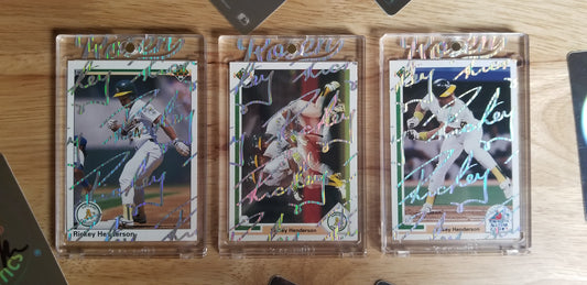 Baseball card art by Matthew Lee Rosen (aka Matthew Rosen) - Rickey Henderson Upper Deck