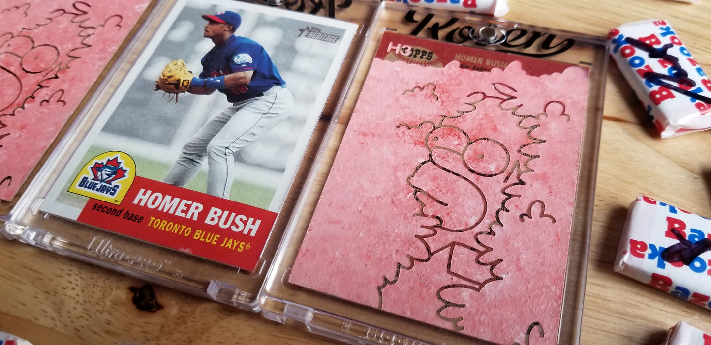 Baseball card art by Matthew Lee Rosen (aka Matthew Rosen) - Homer Bush Meme