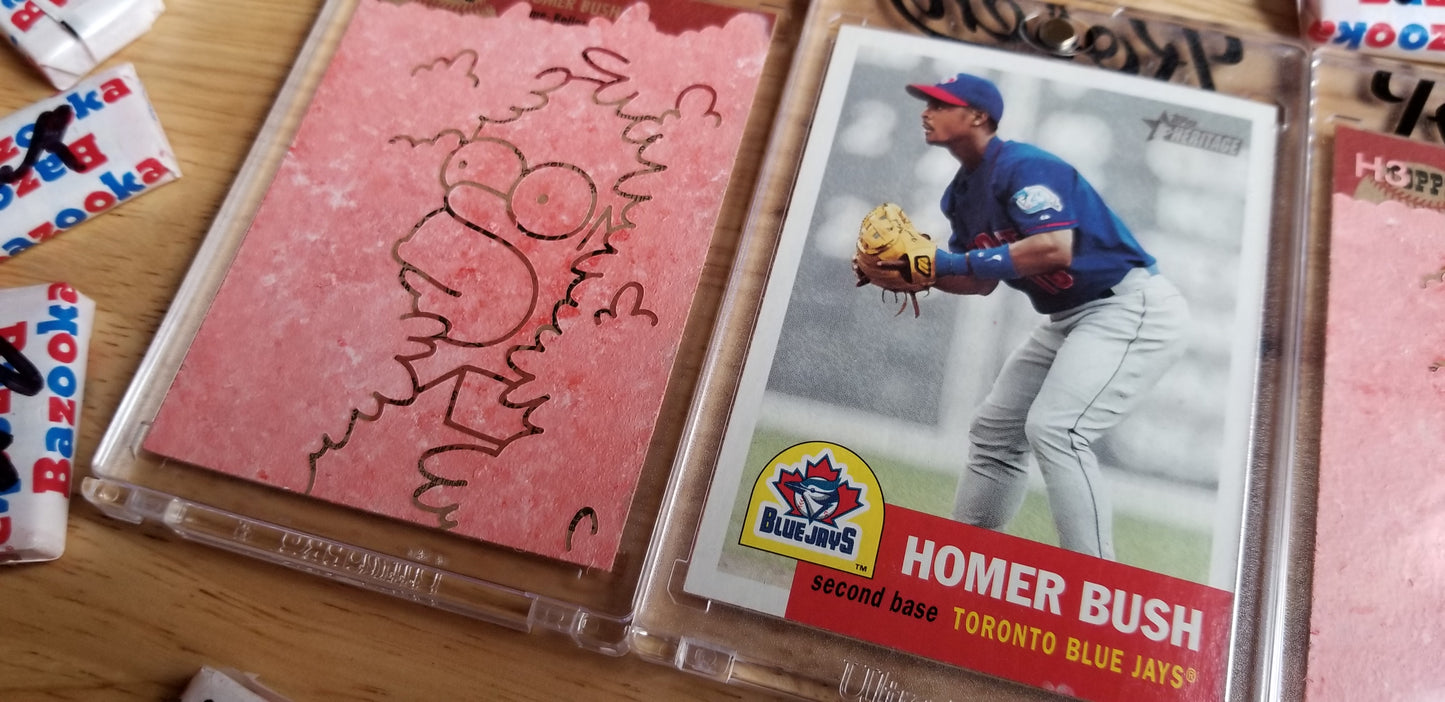 Baseball card art by Matthew Lee Rosen (aka Matthew Rosen) - Homer Bush Meme