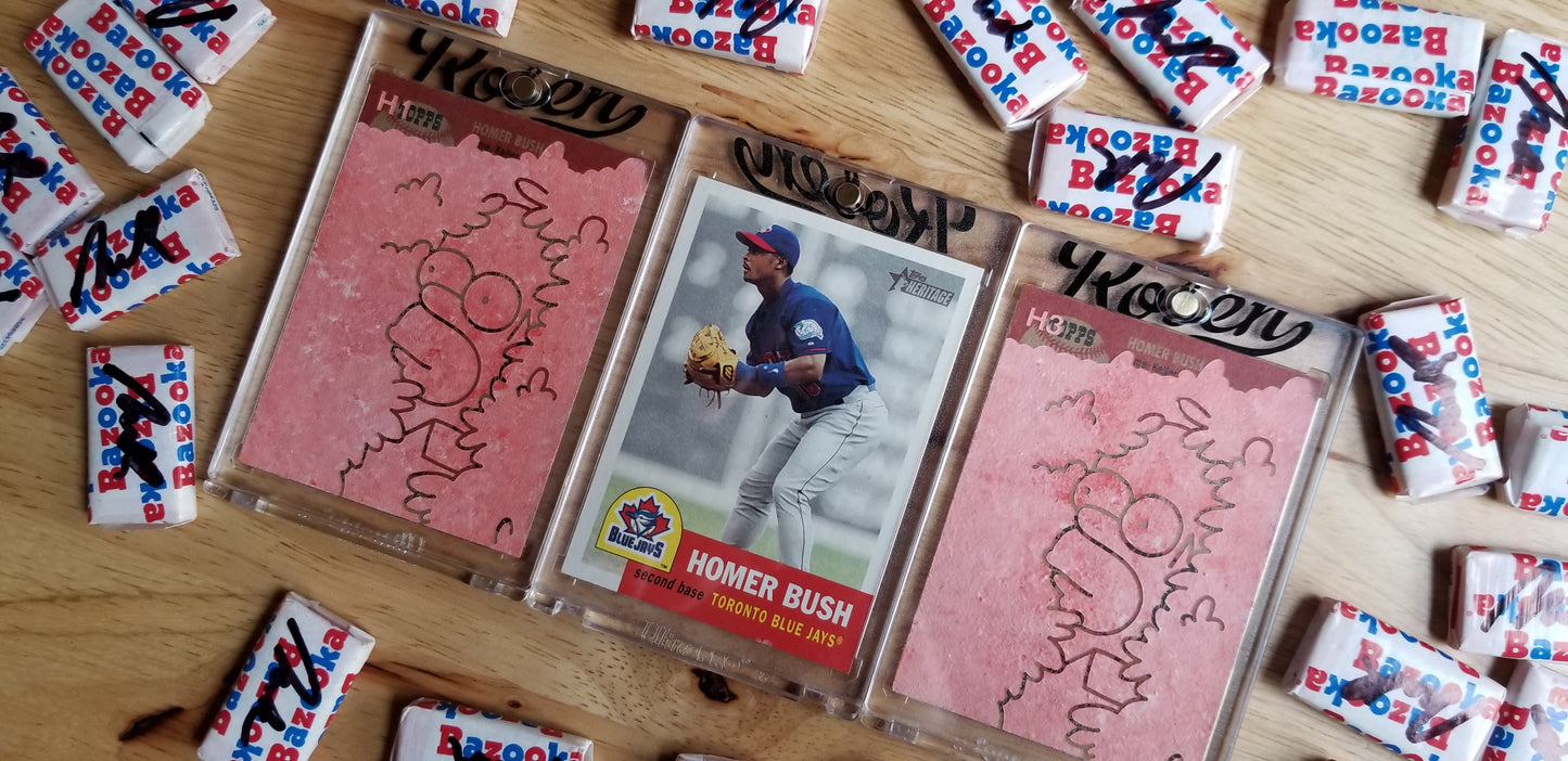 Baseball card art by Matthew Lee Rosen (aka Matthew Rosen) - Homer Bush Meme