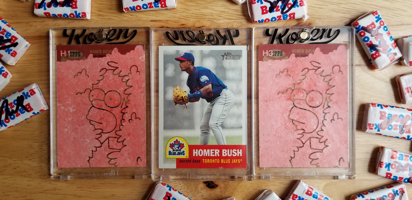 Baseball card art by Matthew Lee Rosen (aka Matthew Rosen) - Homer Bush Meme