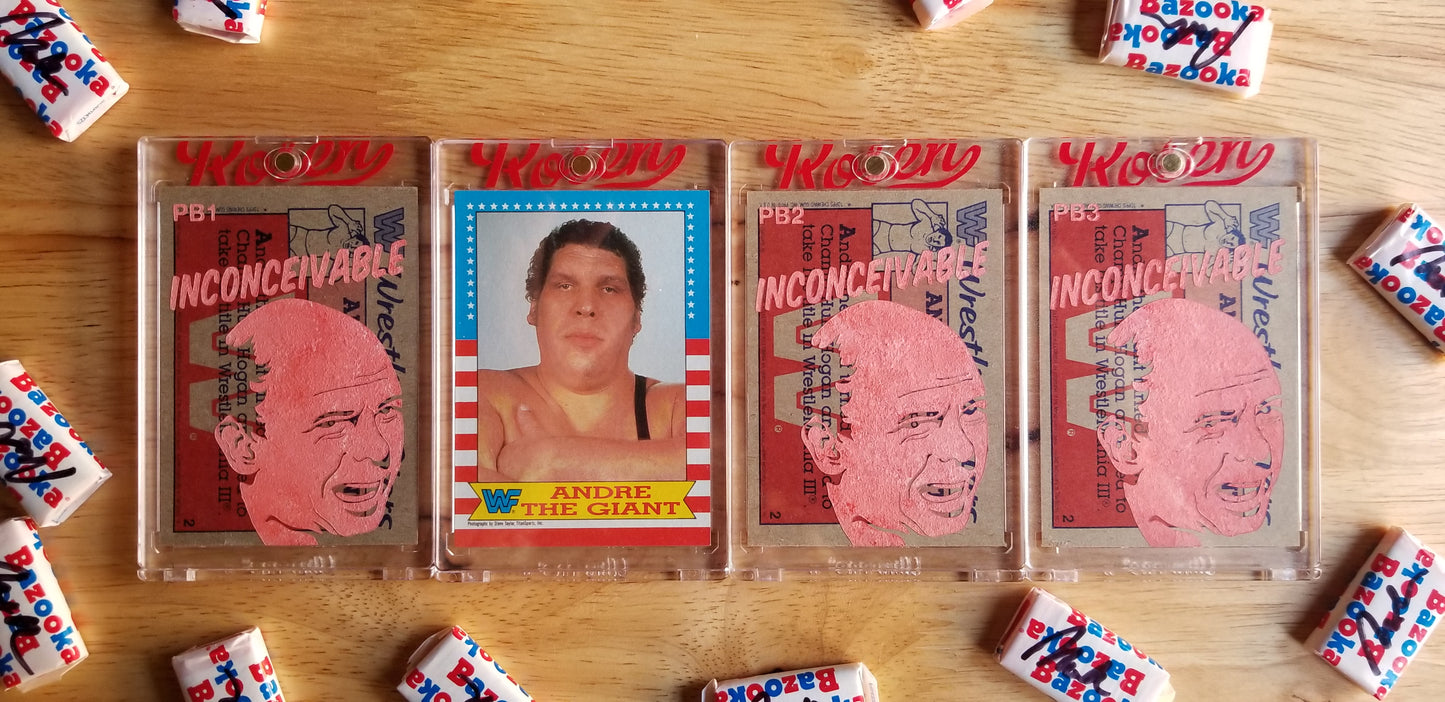 Baseball card art by Matthew Rosen - Andre the Giant in the Princess Bride