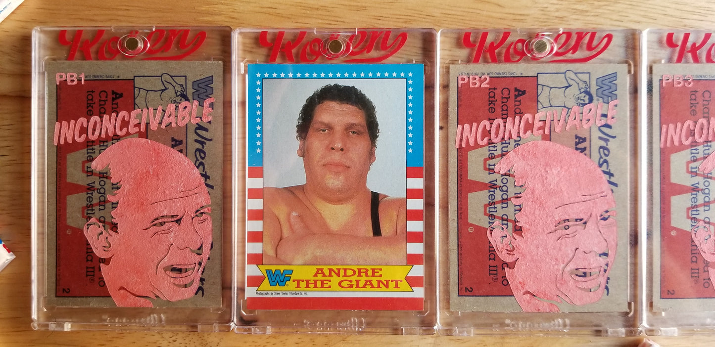 Baseball card art by Matthew Rosen - Andre the Giant in the Princess Bride