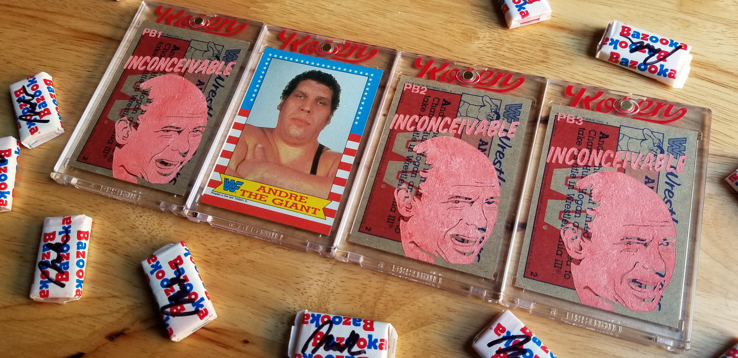 Baseball card art by Matthew Rosen - Andre the Giant in the Princess Bride