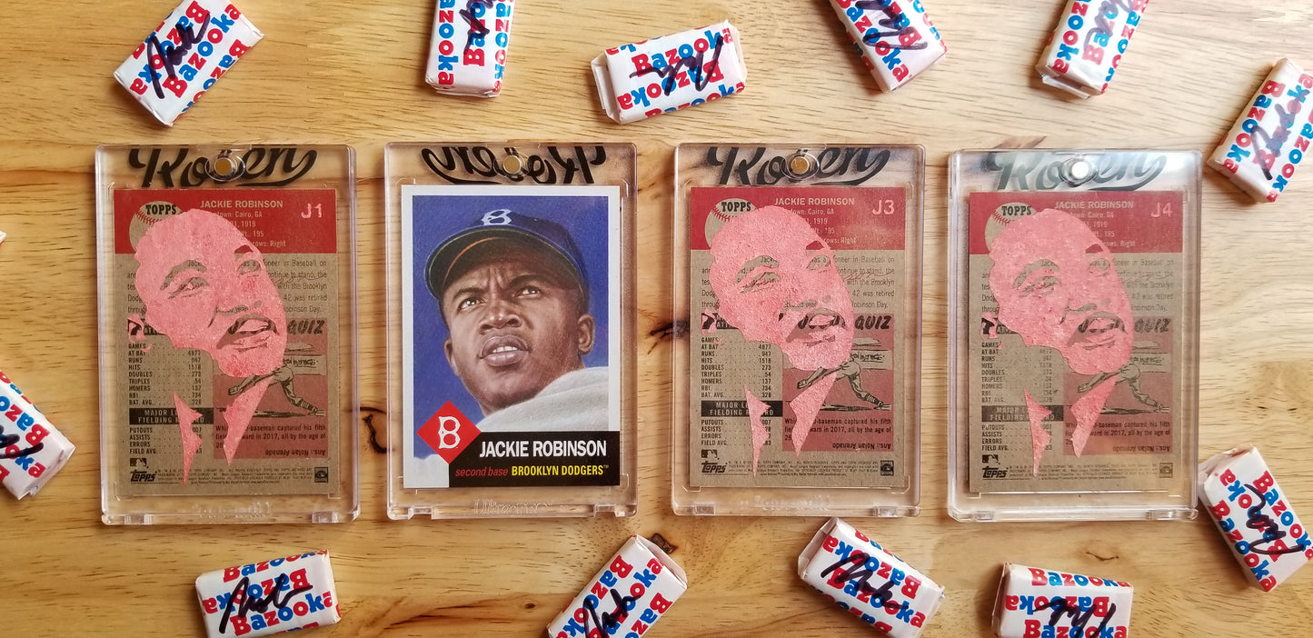 Baseball card art by Matthew Rosen - MLK