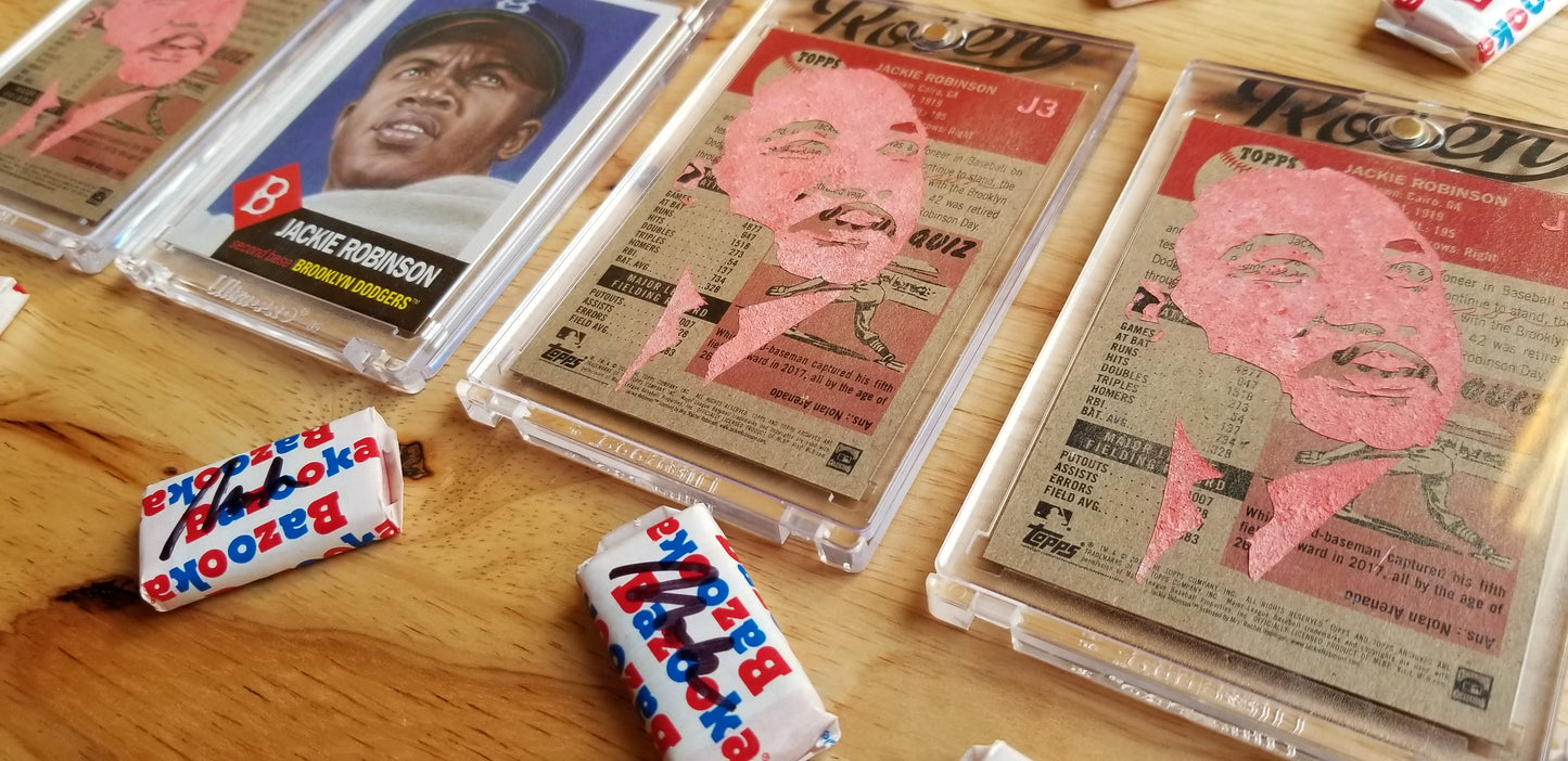 Baseball card art by Matthew Rosen - MLK