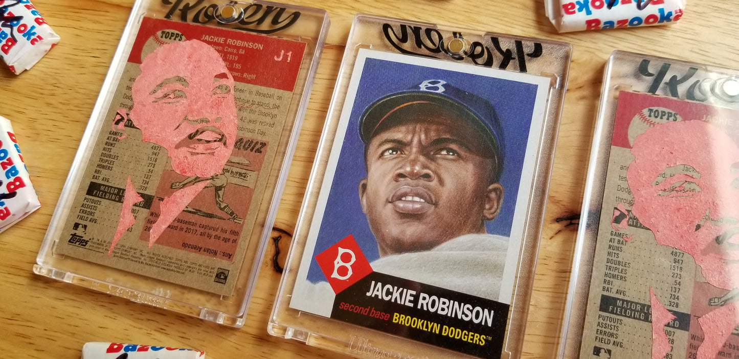 Baseball card art by Matthew Rosen - MLK