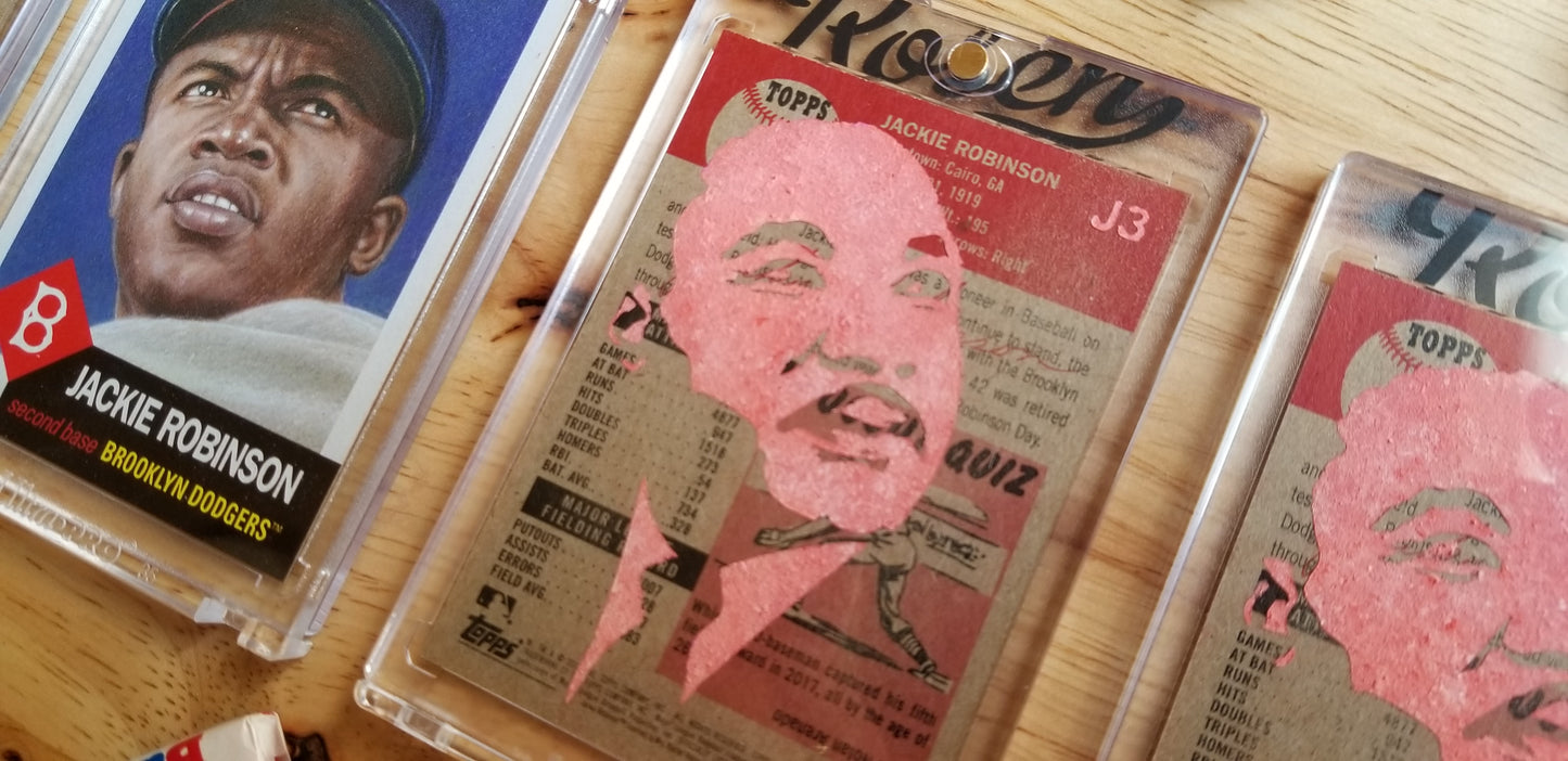 Baseball card art by Matthew Rosen - MLK