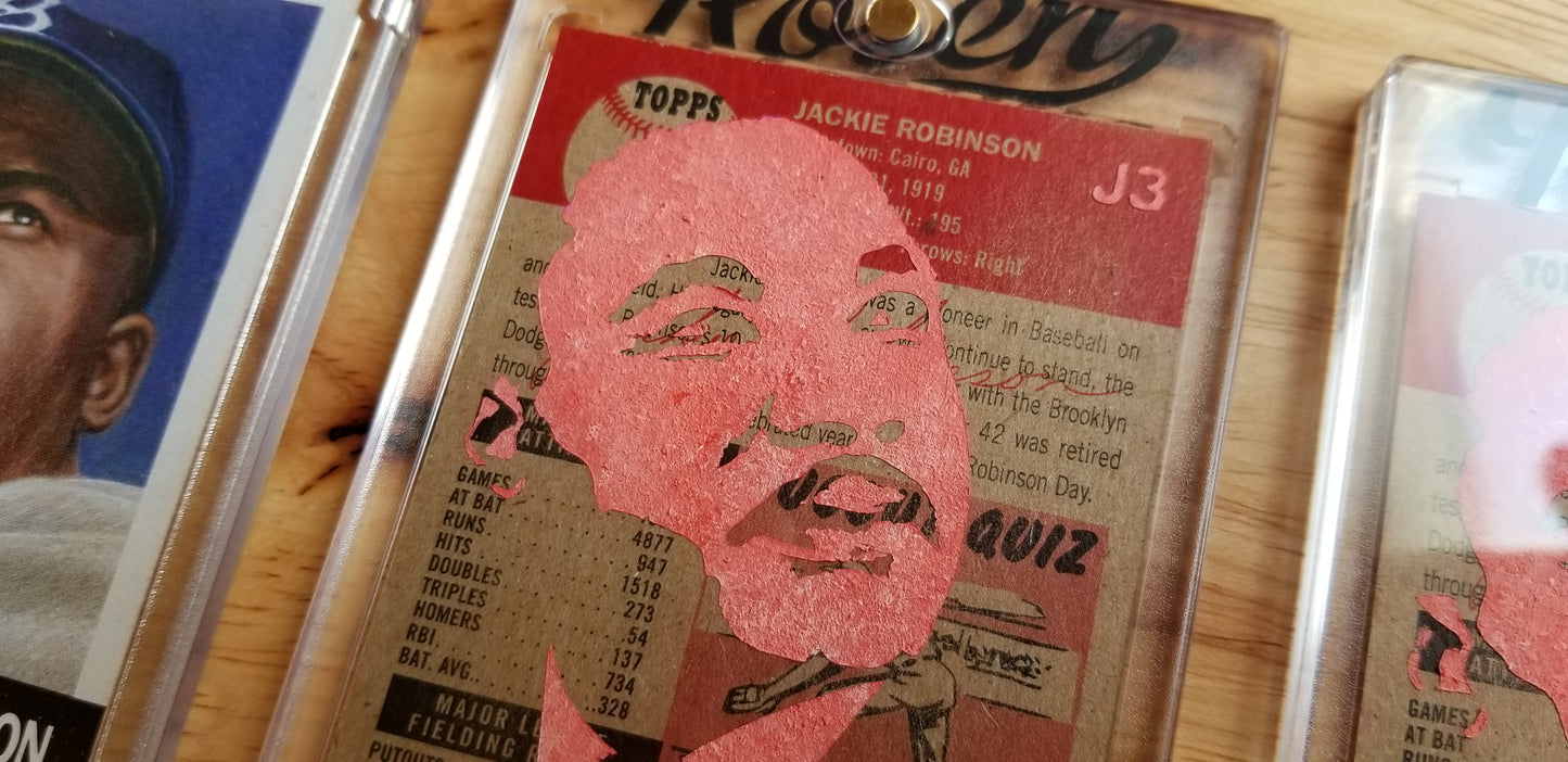 Baseball card art by Matthew Rosen - MLK