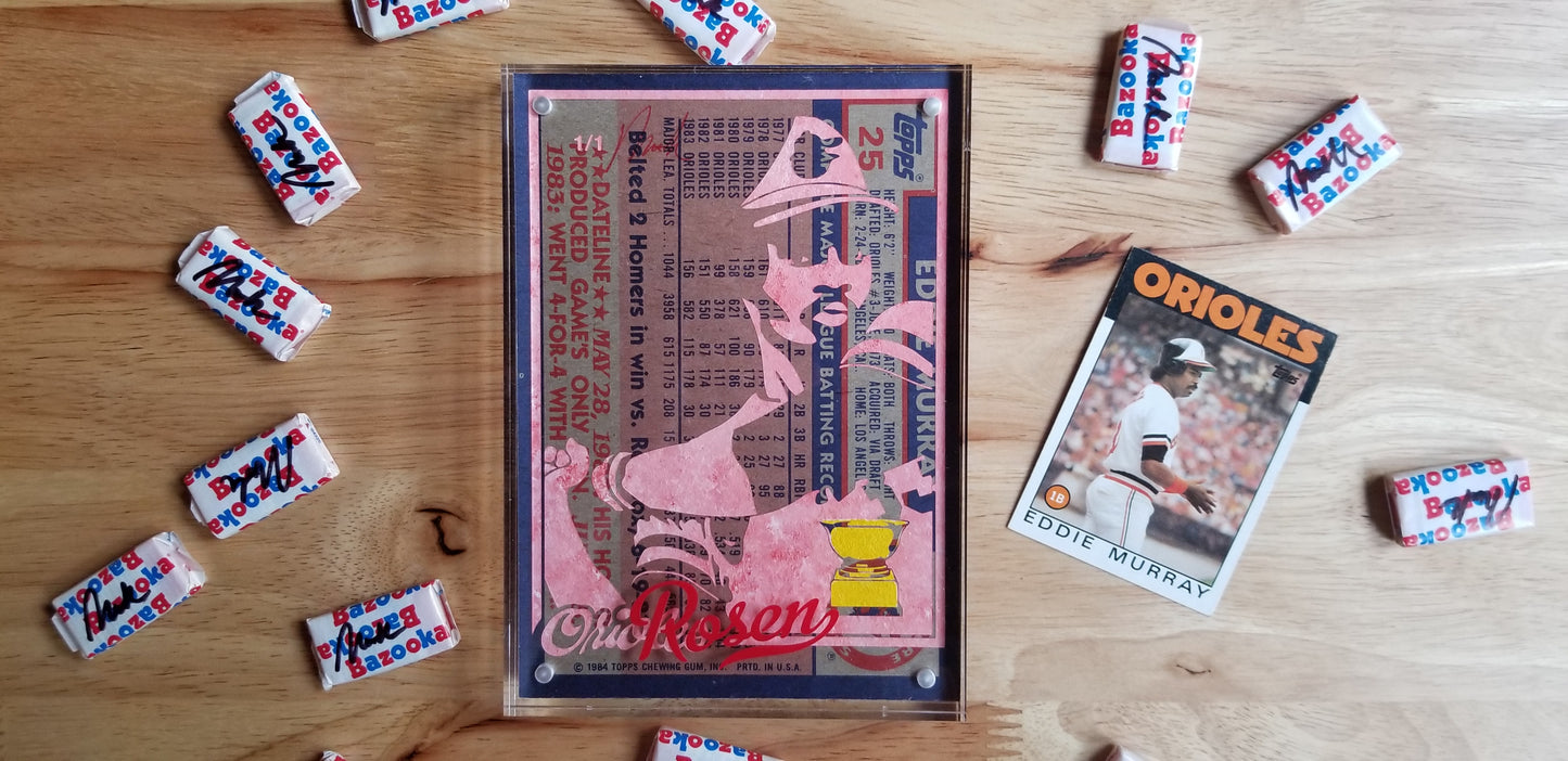 Baseball card art by Matthew Lee Rosen (aka Matthew Rosen) - Eddie Murray Rookie Card