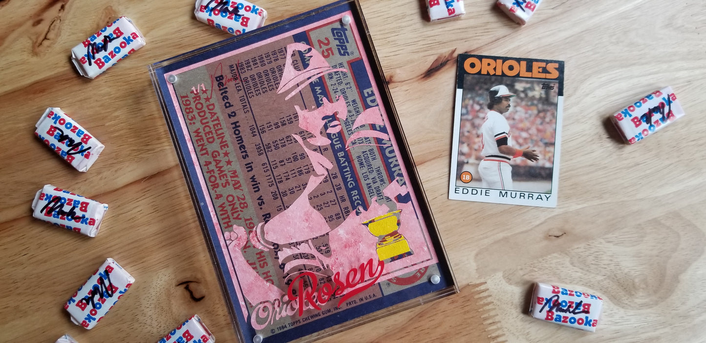 Baseball card art by Matthew Lee Rosen (aka Matthew Rosen) - Eddie Murray Rookie Card