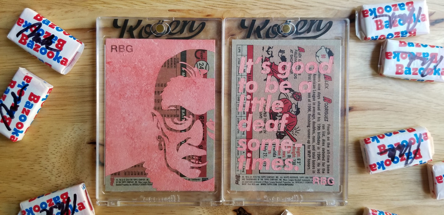 Baseball card art by Matthew Rosen - Ruth Bader Ginsburg