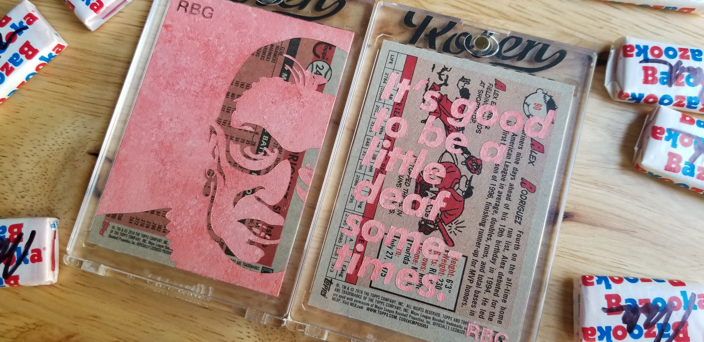 Baseball card art by Matthew Rosen - Ruth Bader Ginsburg