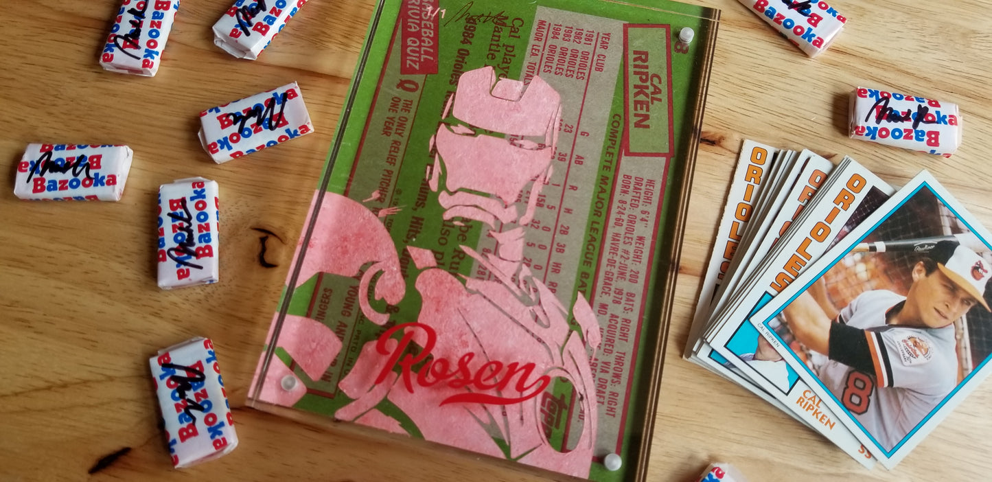 Baseball card art by Matthew Lee Rosen (aka Matthew Rosen) - Cal Ripken Jr. Iron Man Jumbo