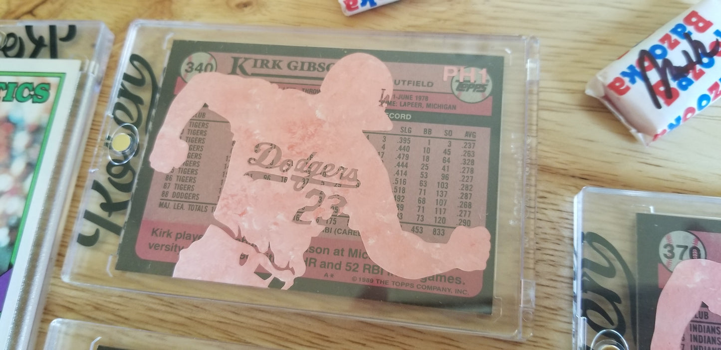 Baseball card art by Matthew Lee Rosen (aka Matthew Rosen) - Kirk Gibson’s Walk-off