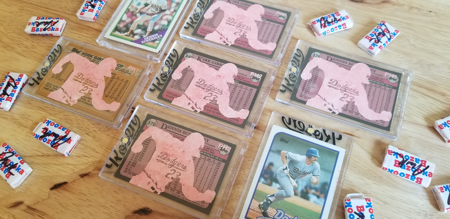 Baseball card art by Matthew Lee Rosen (aka Matthew Rosen) - Kirk Gibson’s Walk-off