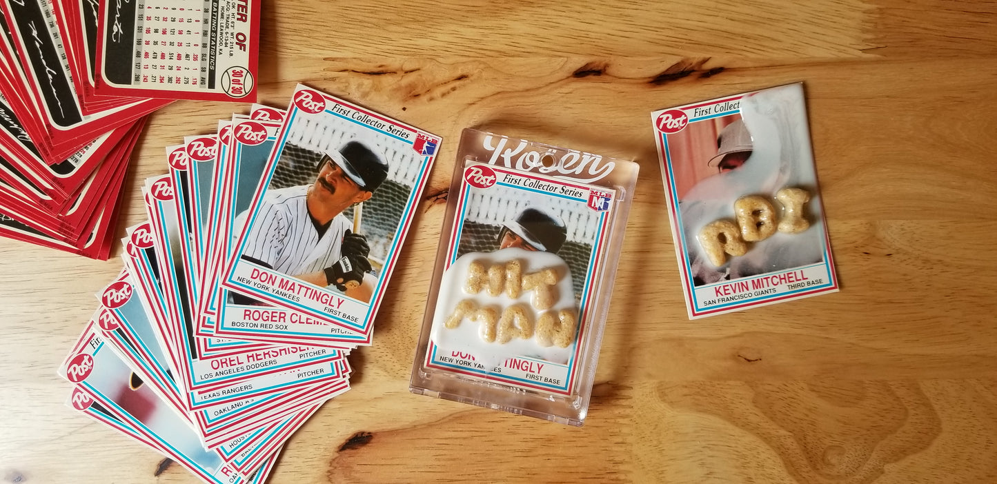 Baseball card art by Matthew Lee Rosen (aka Matthew Rosen) - Alpha-Bits and Milk