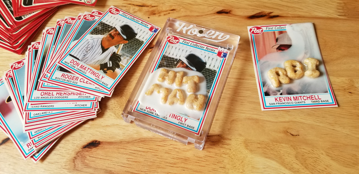 Baseball card art by Matthew Lee Rosen (aka Matthew Rosen) - Alpha-Bits and Milk