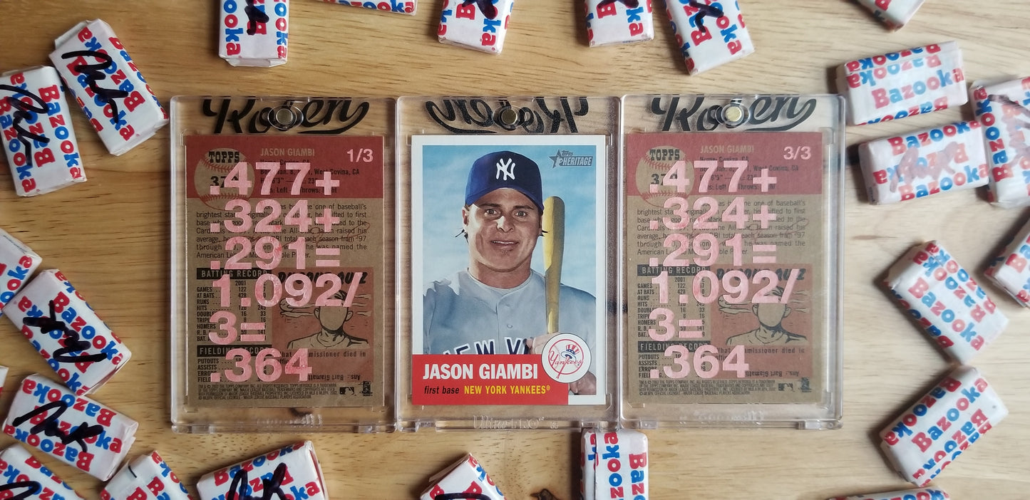 Baseball card art by Matthew Rosen - Money Ball Sabermetrics