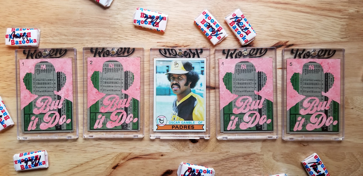 Baseball card art by Matthew Lee Rosen (aka Matthew Rosen) - Oscar Gamble