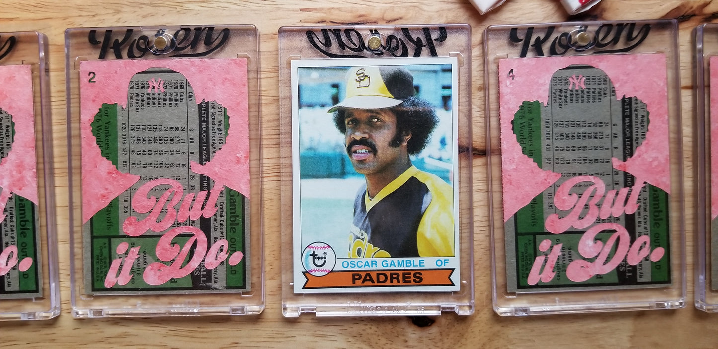 Baseball card art by Matthew Lee Rosen (aka Matthew Rosen) - Oscar Gamble