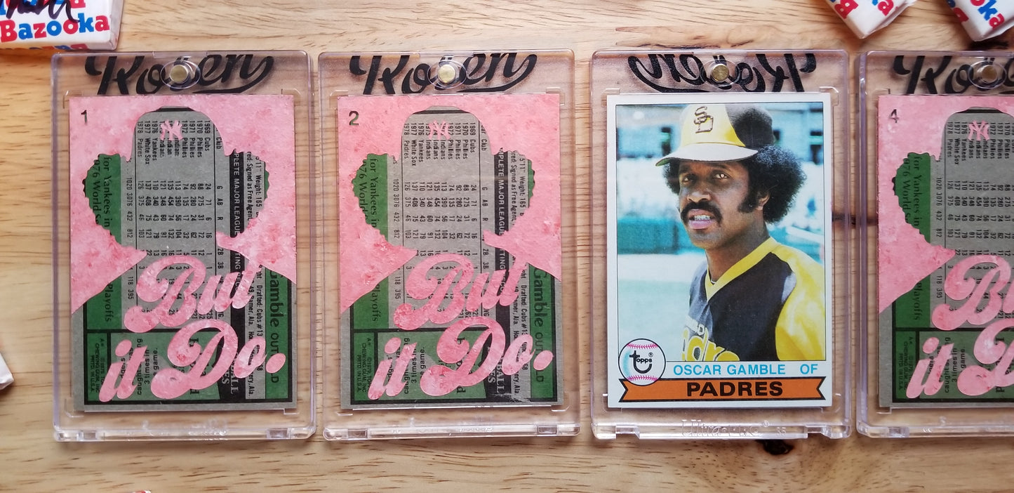 Baseball card art by Matthew Lee Rosen (aka Matthew Rosen) - Oscar Gamble