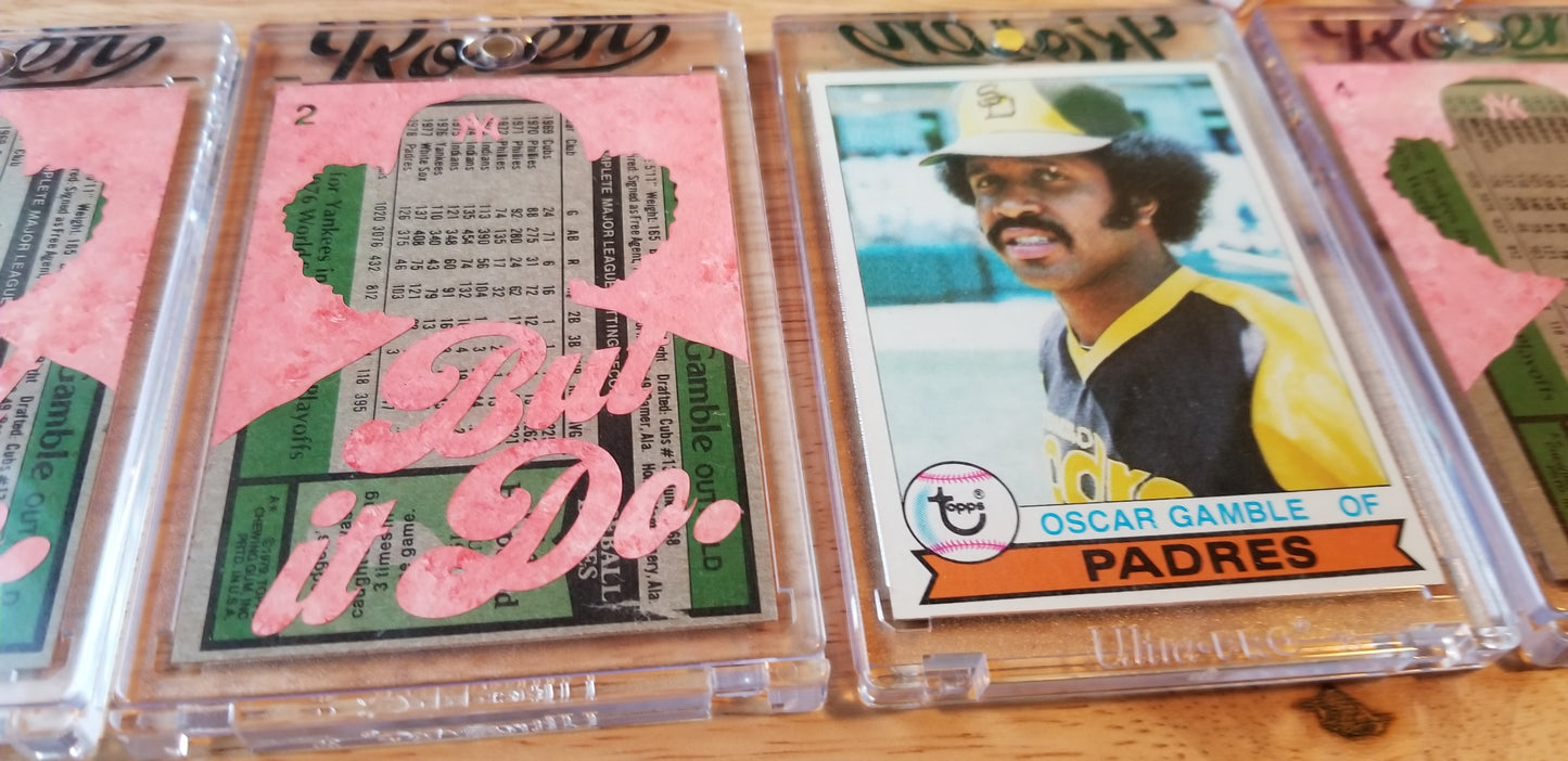 Baseball card art by Matthew Lee Rosen (aka Matthew Rosen) - Oscar Gamble