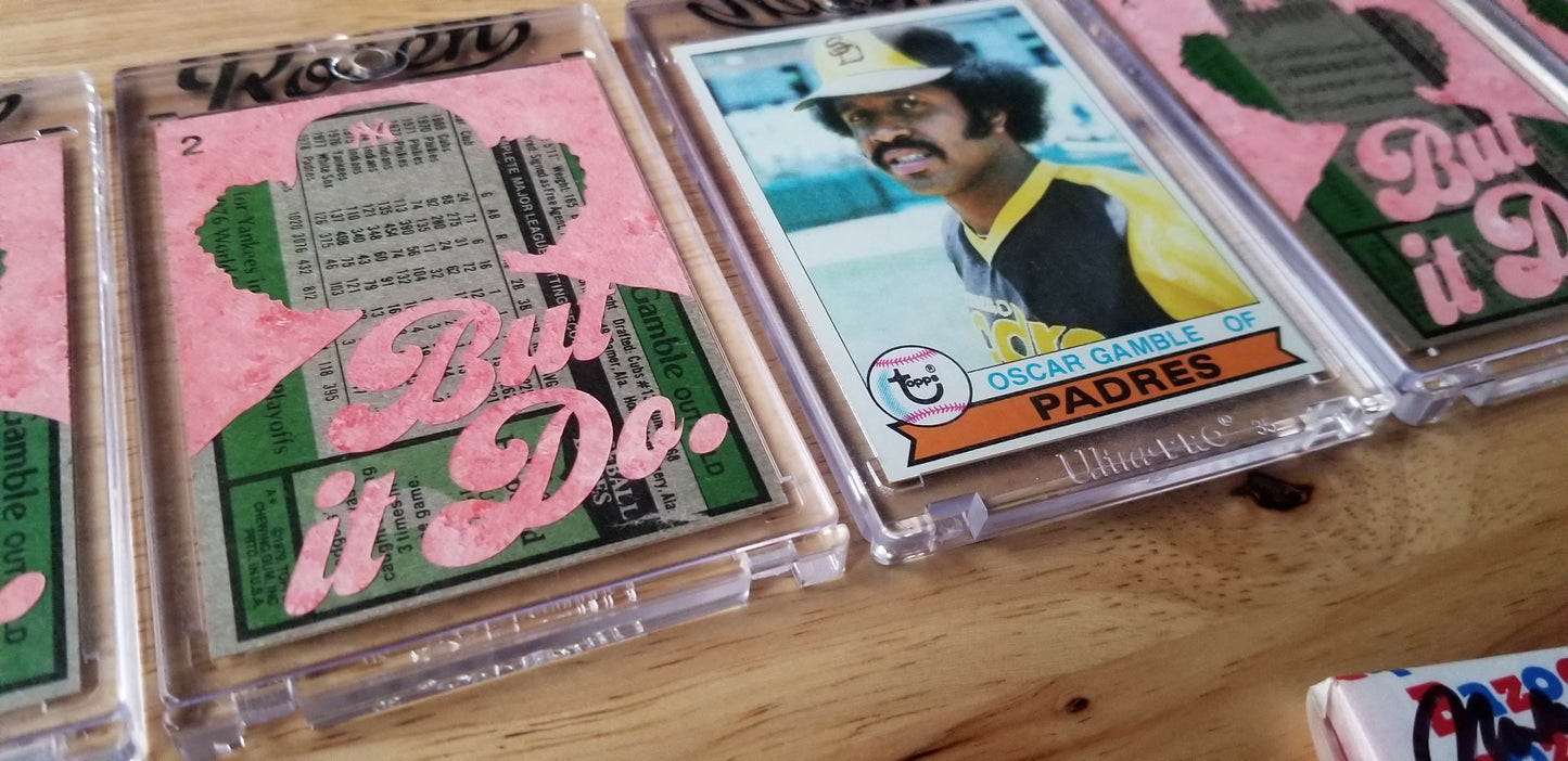 Baseball card art by Matthew Lee Rosen (aka Matthew Rosen) - Oscar Gamble